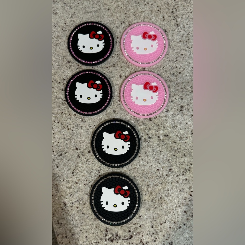 Hello Kitty Car Cup Holder Coasters